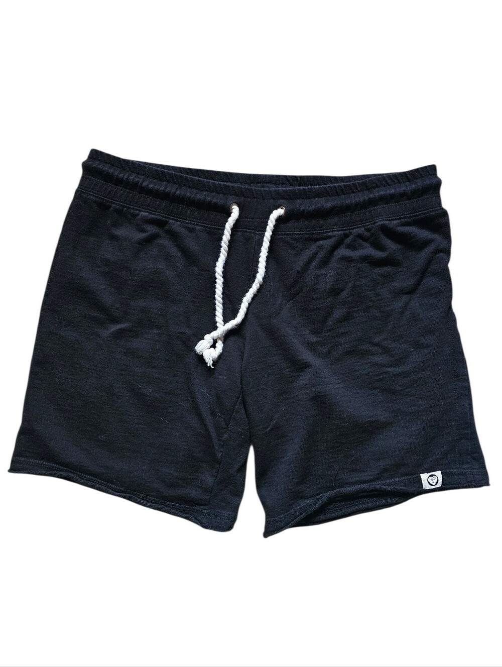 Lagaci Black Women's Drawstring Shorts with White Cord